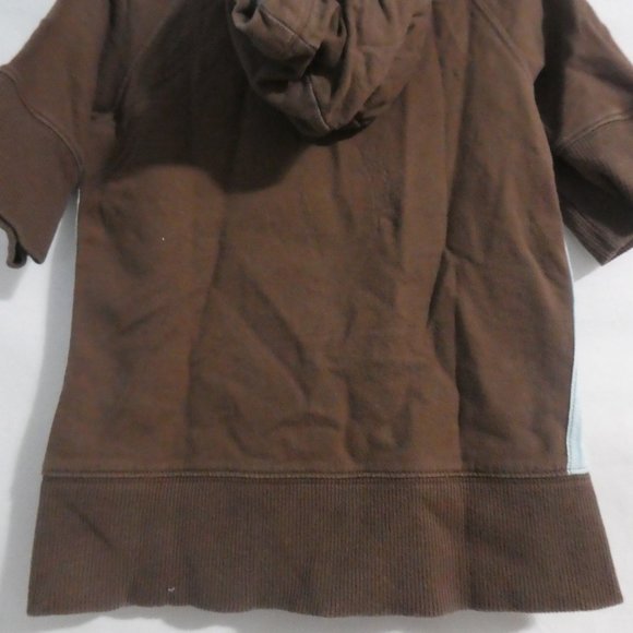 LIMITED TOO | size 8 | 100% Cotton | Brown Zip-Up Short Sleeve Hoodie | GUC - Picture 14 of 14